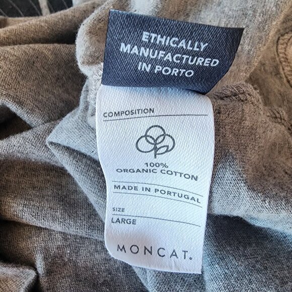 Moncat X Typographia Mens Large Shirt Organic Cotton Vinyl Records Graphic Gray - Picture 8 of 10